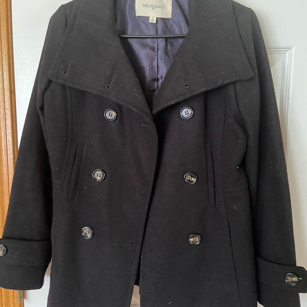 Black Double-Breasted Coat